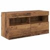vidaXL TV Wandkast met LED Oud Hout 80 x 30 x 40 cm Bewerkt hout