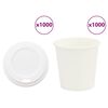 vidaXL Papieren koffiekopjes met deksel 1000 st 4oz 100 ml