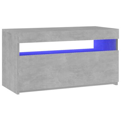vidaXL Tv-meubel met LED-verlichting 75x35x40 cm betongrijs