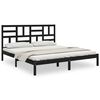 vidaXL Bedframe massief hout zwart 180x200 cm