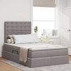 vidaXL Opslag bed met matras met matras Taupe 120 x 190 cm Stof