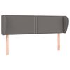 vidaXL Hoofdbord met randen 147x23x78/88 cm kunstleer grijs