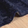 vidaXL Hoogpolig vloerkleed NAVARRA 160x160 cm polyester marineblauw