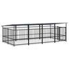 vidaXL Hondenkennel met dak 7,51 m&sup2; staal