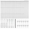vidaXL zeshoekig gaashek met grondbevestiging 100 x 1,6 m zilver Mesh