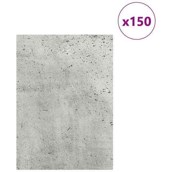 vidaXL Decorpanelen 150 pcs Beton Grijs 15 x 21 x 0.27 cm Bewerkt hout