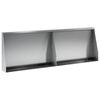 vidaXL Keerwand 2 st 60 x 12 x 40 cm Gegalvaniseerd staal zilver