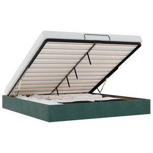vidaXL Ottoman bedframe zonder matras 180x200 cm fluweel donkergroen
