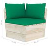 vidaXL 5-delige Loungeset met kussens pallet vurenhout