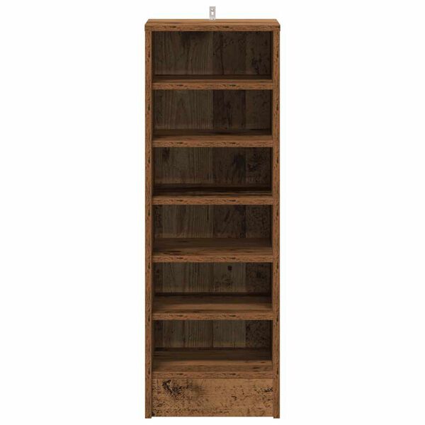 vidaXL Schoenenkast 32x35x92 cm bewerkt hout oud houtkleurig