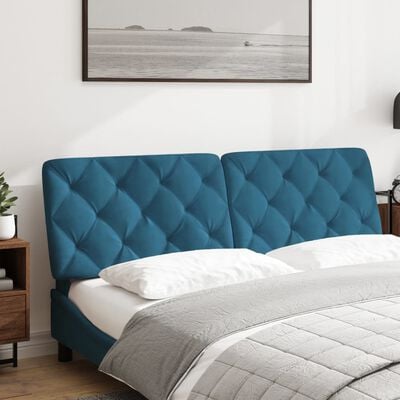 vidaXL Hoofdbordkussen 160 cm fluweel blauw