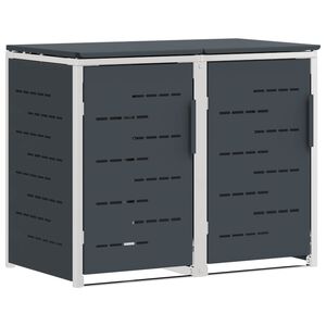 vidaXL Containerombouw for 2 Bins 240L Roestvrij staal