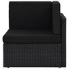 vidaXL 9-delige Loungeset poly rattan zwart