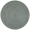 vidaXL Vloerkleed handgemaakt rond 90 cm jute olijfgroen