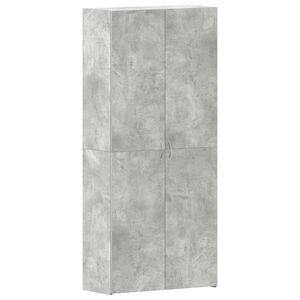 vidaXL Schoenenkast 80 x 35.5 x 180 cm Bewerkt hout Grijs