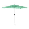 vidaXL Parasol met stalen paal 300x200x250 cm groen