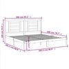 vidaXL Bedframe massief grenenhout zwart 200x200 cm