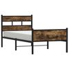 vidaXL Bedframe zonder matras hout gerookt eikenkleurig 75x190 cm