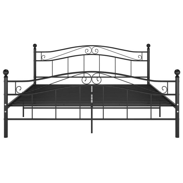 vidaXL Bedframe metaal zwart 200x200 cm
