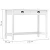 vidaXL Wandtafel Hill 2 lades 110x45x74 cm massief grenenhout
