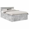 vidaXL Bedframe met hoofdeinde Beton Grijs 150 x 200 cm Bewerkt hout