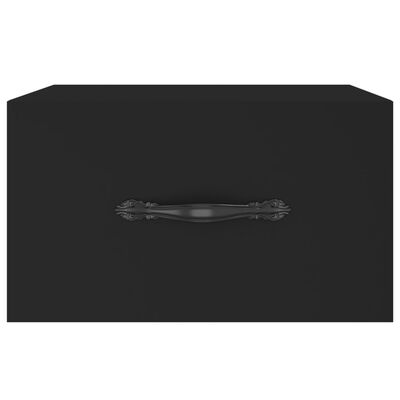 vidaXL Nachtkastje wandgemonteerd 35x35x20 cm zwart