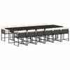 vidaXL 13-delige Tuinset met kussens poly rattan zwart