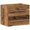 vidaXL Badkamertenk te kast 2 pcs Oud Hout Engineered Hout en Keramiek