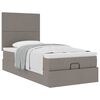 vidaXL Bed met matras 90x200 cm stof taupe