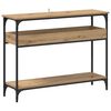 vidaXL Wandtafel artisanaal eikenkleurig 100 x 29 x 75 cm Bewerkt hout