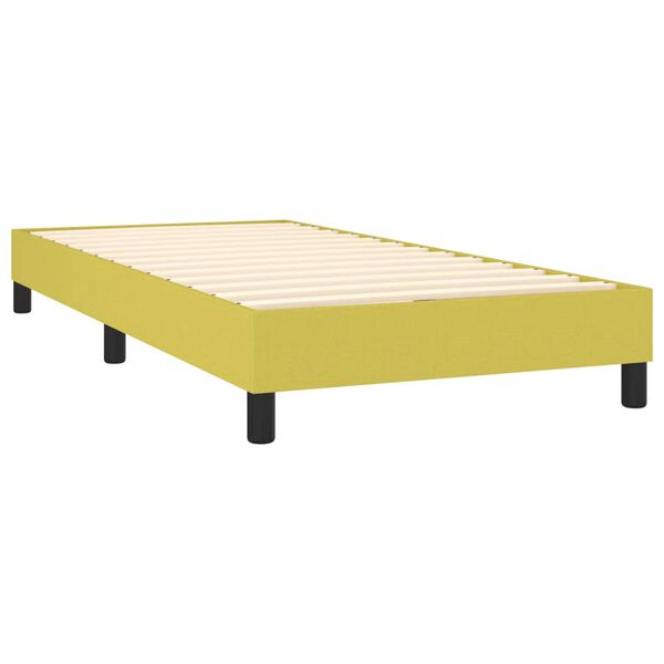 vidaXL Boxspring met matras stof groen 90x190 cm