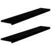 vidaXL Vensterbanken 2 st 140x30x2 cm massief eikenhout bruin-zwart
