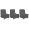 vidaXL Modulaire Bankeenheid Armlos 3 pcs Donkergrijs 55 x 74 x 82 cm