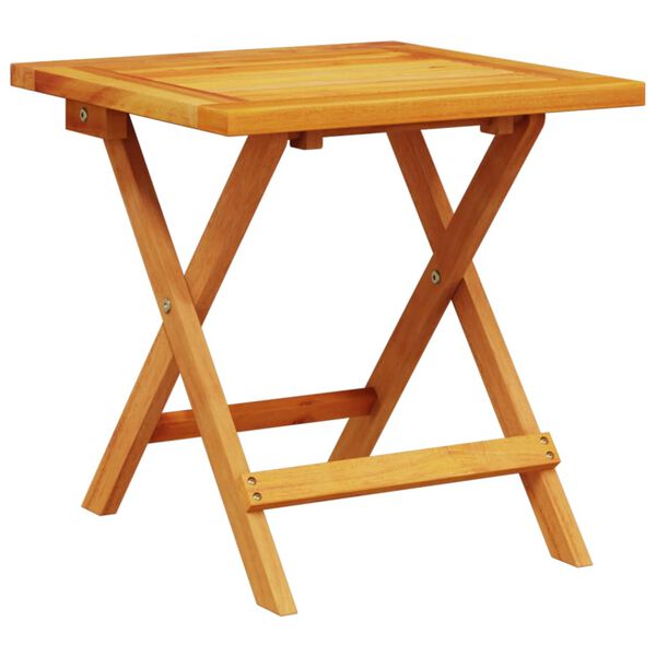 vidaXL Tuinstoelen 2 st inklapbaar met tafel massief hout rood