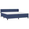 vidaXL Boxspring met matras stof blauw 200x200 cm