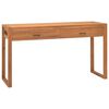 vidaXL Bureau met 2 lades 120x40x75 cm massief teakhout
