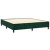vidaXL Boxspring met matras fluweel donkergroen 200x200 cm
