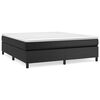 vidaXL Boxspring met matras kunstleer zwart 160x200 cm