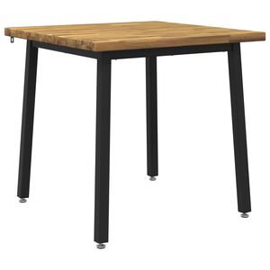 vidaXL 60 x 55 x 75 cm Massief Acaciahout Wit en zwart Rechthoekig