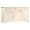 vidaXL Dressoir 160x40x80 cm massief mangohout wit