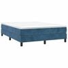 vidaXL Boxspring bed 140x190 cm fluweel donkerblauw