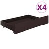 vidaXL Bedframe met 4 lades 140x200 cm massief grenenhout donkerbruin