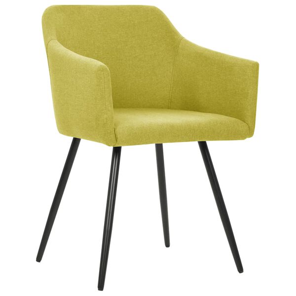 vidaXL Eetkamerstoelen 2 st stof groen