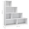 vidaXL Boekenkast/kamerscherm 155x24x160 cm bewerkt hout hoogglans wit