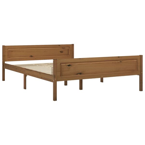 vidaXL Bedframe met 4 lades massief grenenhout honingbruin 160x200 cm