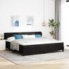 vidaXL Boxspringbed met matras Zwart 200 x 200 cm Fluweel