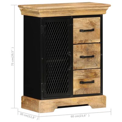 vidaXL Dressoir 60x30x75 cm massief mangohout