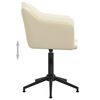 vidaXL Eetkamerstoelen draaibaar 6 st fluweel cr&egrave;mekleurig