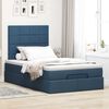 vidaXL Ottoman bed met matras en LED's 120x200cm stof blauw