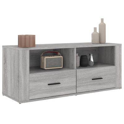 vidaXL Tv-meubel 100x35x40 cm bewerkt hout grijs sonoma eikenkleurig